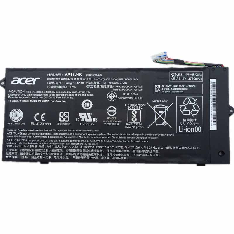 (image for) Acer 31CP5/67/90 AP13J3K AP13J4K Akku 3920mAh 45Wh