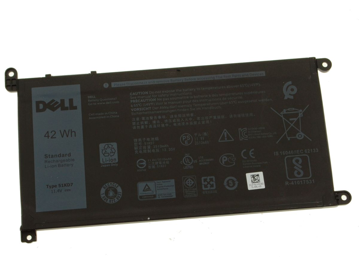 (image for) Dell 65N6H Dell 7T0D3 Akku 42Wh 3-Zellen