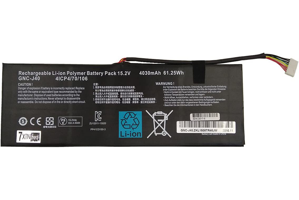 (image for) Ersatz Akku für Gigabyte P34 Gigabyte P34 V4 4030mAh 61.25Wh 2-Zellen