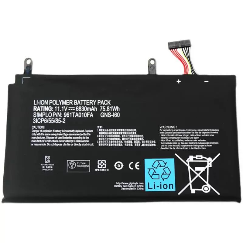 (image for) Original Gateway 961TA010FA Gigabyte P35G Akku 6830mAh 75.81Wh 4-Zellen