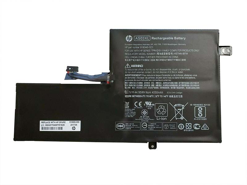 (image for) 4050mAH 44.95Wh 3 Zellen Akku HP AS03XL 918669-855 918340-1C1