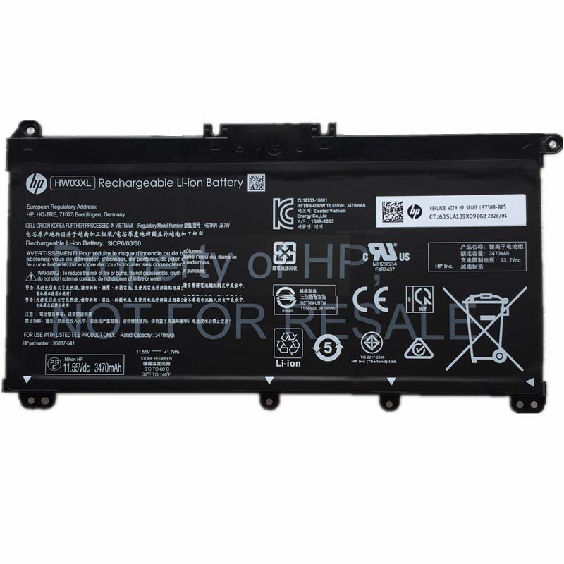 (image for) HP 17-cn HP 17-cn0097nr Original Akku 11.34V 3440mAh 41.04Wh 3-Zellen