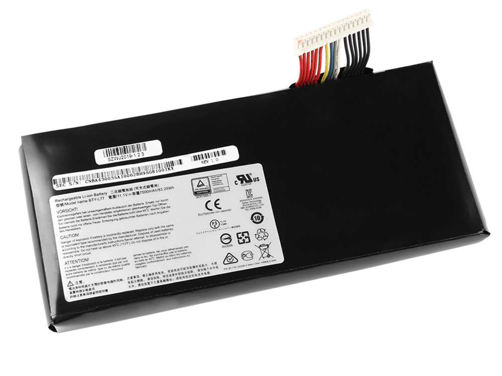 (image for)  7500mAh 83.25Wh 9 Zellen MSI GT72VR 7RD Akku