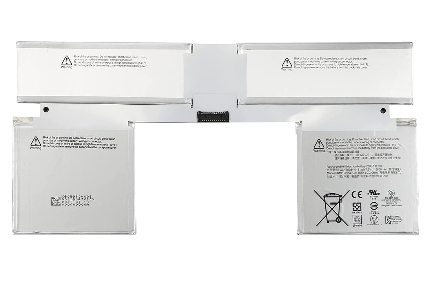 (image for) Original Microsoft Surface Book GEN1 Akku 6800mAh 51Wh 4-Zellen