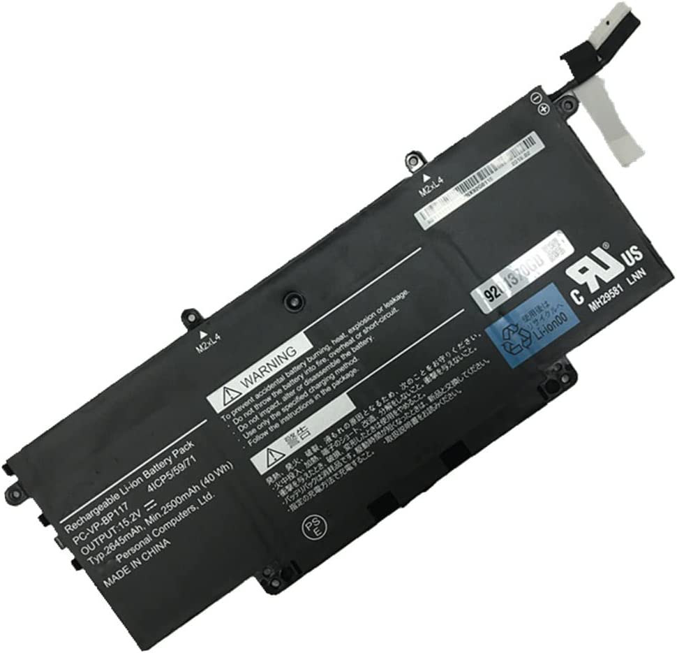 (image for) Ersatz Akku für NEC 4ICP5/59/71 NEC PC-VP-BP117 2500mAh 40Wh 4-Zellen